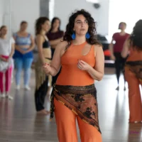 Houriya teaching at Oriental Hear Festival 2025